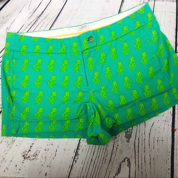 J. Crew Pants - J. Crew Green Pineapple Shorts